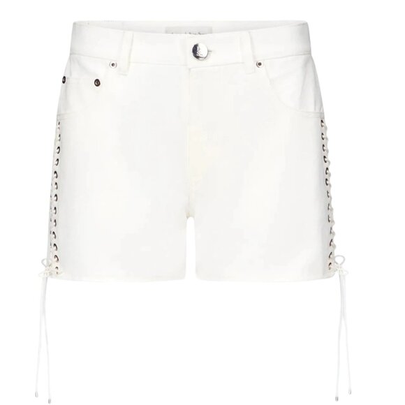 LUDOVIC DE SAINT SERNIN Double Lace-Up Shorts in Denim